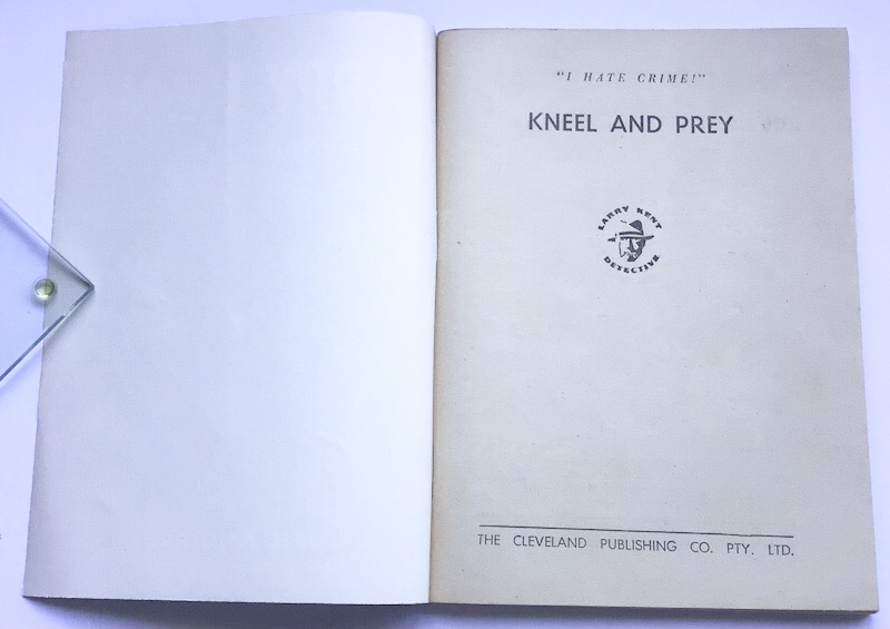 Larry Kent Kneel And Prey Australian Detective paperback book No664